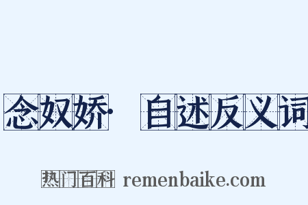 念奴娇·自述反义词是什么意思的图片